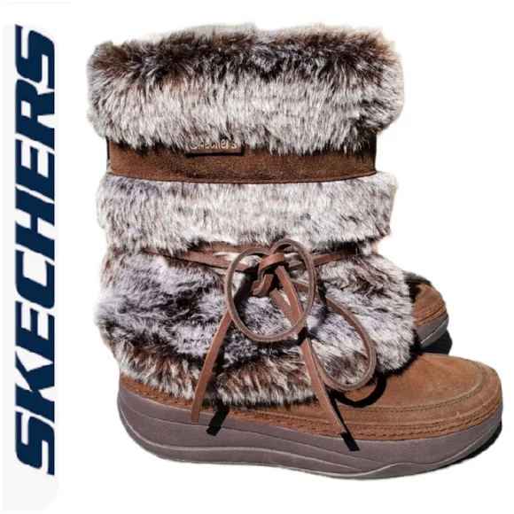 Skechers Brown Winter Boots. Sz.6 - Picture 3 of 12